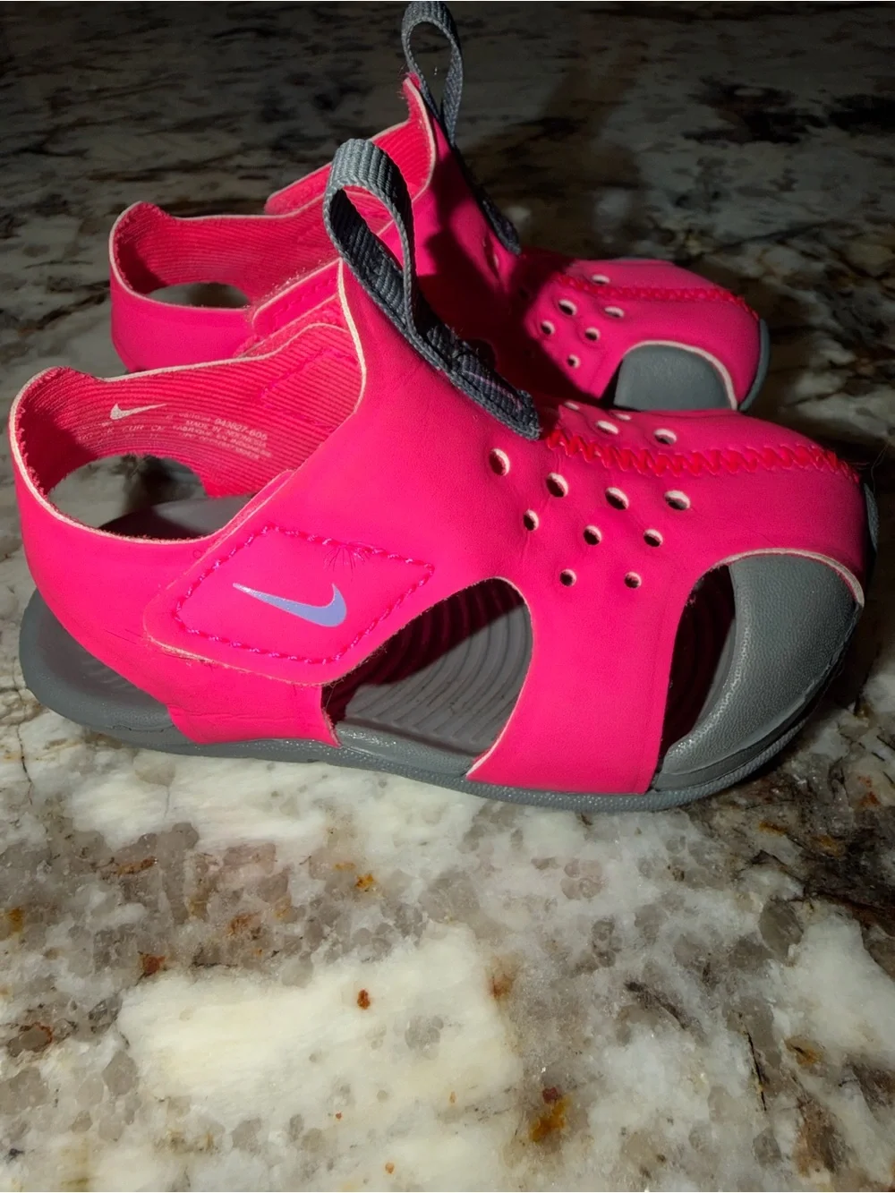 Nike Kids Pink and Gray Water Shoes